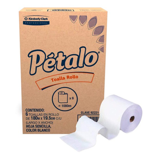 Toalla en rollo Pétalo® Blanca 92221