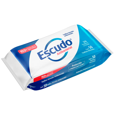 Toallitas Húmedas para manos Antibacteriales Escudo