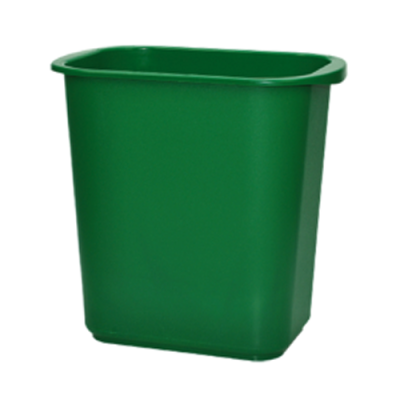 Cesto rectangular 13L verde sin tapa 8016VD