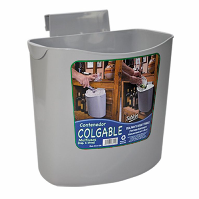 Cesto contenedor colgable gris 8114GR