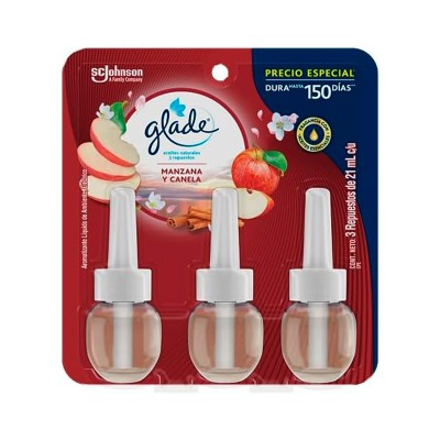 Glade® Aceites Naturales Repuesto 3 pack Manzana y Canela