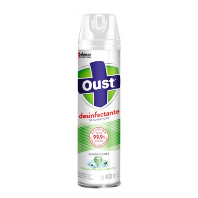 Oust Desinfectante de Superficies y Ambientes Frescura Campestre 400 ml