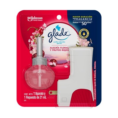 Glade® Aceites Naturales Aparato + Repuesto Deleite Floral y Frutos Rojos