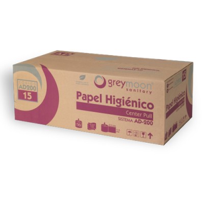 Papel Higiénico Greymoon Sistema AD Zero AD200-15