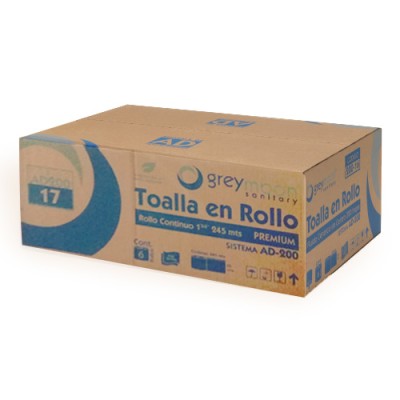 Toalla en rollo Greymoon Premium TAD 245 m AD200-17