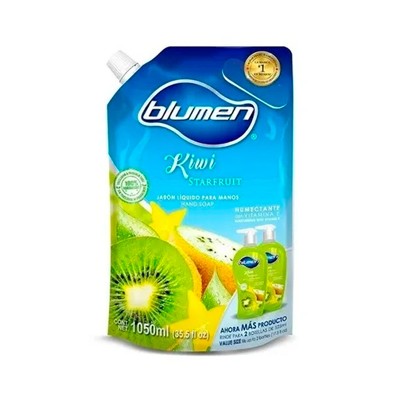 Jabón para Manos Antibacterial Kiwi  Starfruit Pouch de 1050 ml Blumen