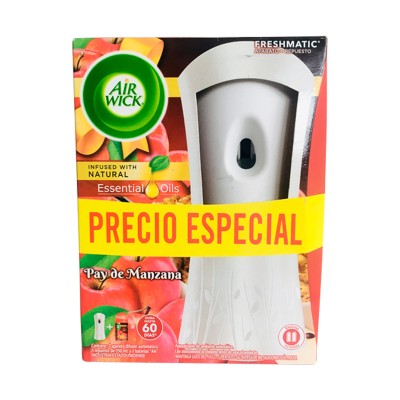 Air Wick Aromatizante Ambiental Aparato + Repuesto Freshmatic, Pay de Manzana