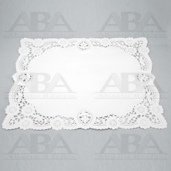 Blonda rectangular decorativa de papel blanca No.MA Patrosa