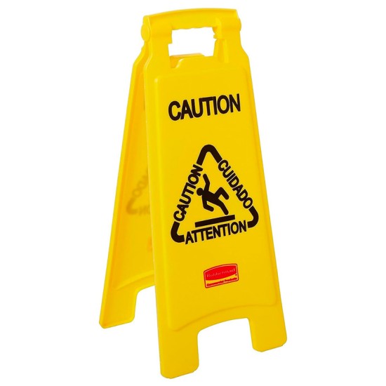 Señal de piso Multilingual “Caution Wet Floor” 2 caras FG611277