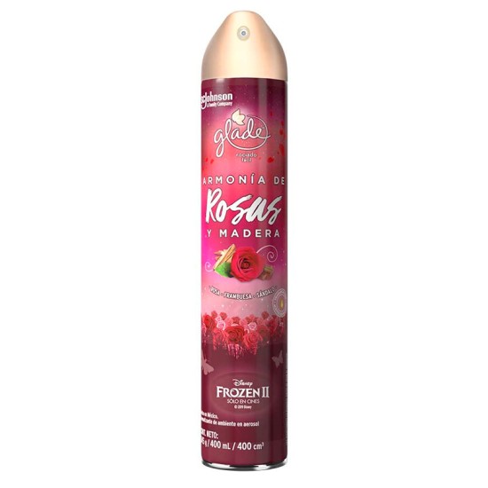 Glade® Aerosol 400 ml Armonía de Rosas y Madera